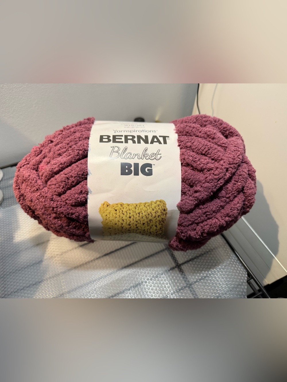 NWT Bernat Blanket Big Jumbo #7 Plum Purple Yarn - 7 Skein Lot